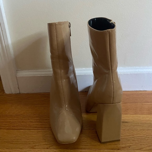 Shein Tan Block Heel Bootie - Picture 2 of 3